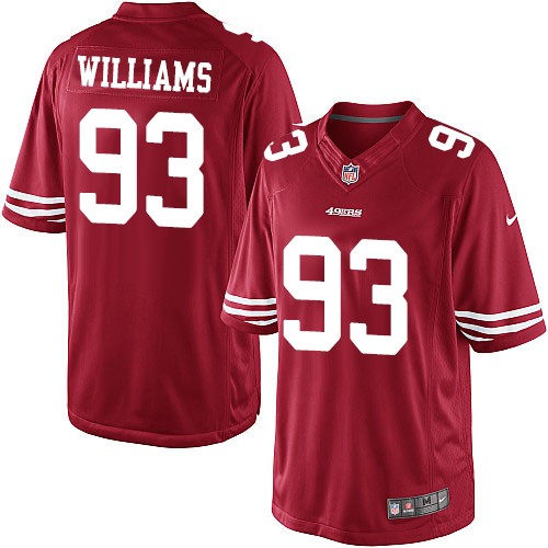 Men's Limited Ian Williams Nike Jersey Red Home - #93 NFL San Francisco 49ers